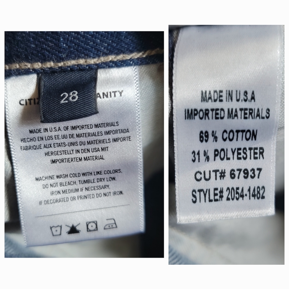 New Citizens of Humanity Petra Pleated Denim Trousers Wide Leg Jeans Size 28 - Picture 13 of 16